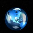 Blue Glass Earth Globe on Stars