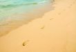 footprints in the beach