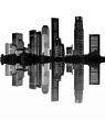 cityscape - silhouettes of skyscrapers