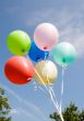 varicoloured balloons on background sky