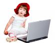 The girl and a computer