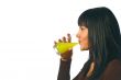 The girl with juice