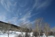 High cirrus in blue sky