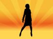 Girl silhouette,vector,image,a rt