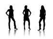Black fashiol ladies silhouettes