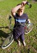Boy with bicycle