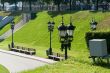 Street lanterns with Christian symbolics
