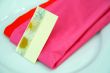 plate with napkins and place card
