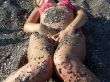The sexual girl in a pebble on a beach5