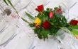 dinner table with flower decoration