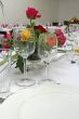 table set for festive dinner