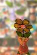 Background and glass flower