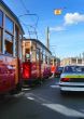 red tram