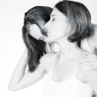 Kissing her neck