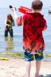 Mother and Son playing at the beach