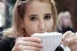 Girl drinking coffee