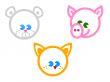  Pig cat and beave illustration