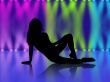  Laying girl in night club