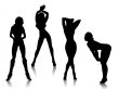 beautiful girls silhouettes