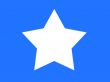 White star and blue background