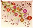 Abstract  floral background  vector illustration