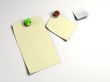 Blank white note pinned