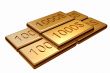 Gold with stamping dollar