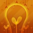 Abstraction with hearts in orange