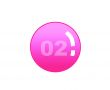 Red aqua button with number two