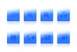 Dark blue business icons