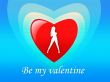 Valentines wallpaper with girl