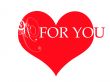 Red beautiful valentines heart with wish