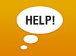 orange wallpaper with talking bubble