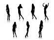 Sensual girls shapes, vector,images