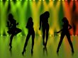  Four girls in night club