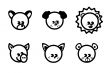  	animals black and white icons