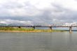 Railroad bridge through the Ob`