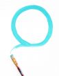 Blue Circular Paint Stroke