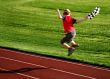 Boy on a racetrack