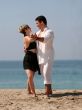 Couple dancing on the beach