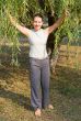 woman with tree at background
