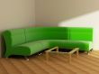 Interior in light tones sofa table