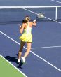 Woman playing tennis