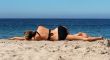 Woman relaxing on a beach
