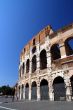 roman colosseum against blue sky