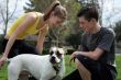 Teens with a dog