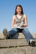 girl reads book