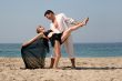 Couple dancing on the beach