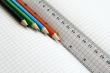 Rulers and color pencil