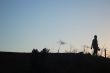 Silhouette of a fisherman